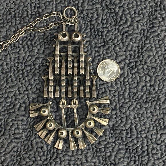 Rare Vintage‎ Pentti Sarpaneva Brutalist 830 Silver "Owl Pendant" Necklace - Picture 16 of 16